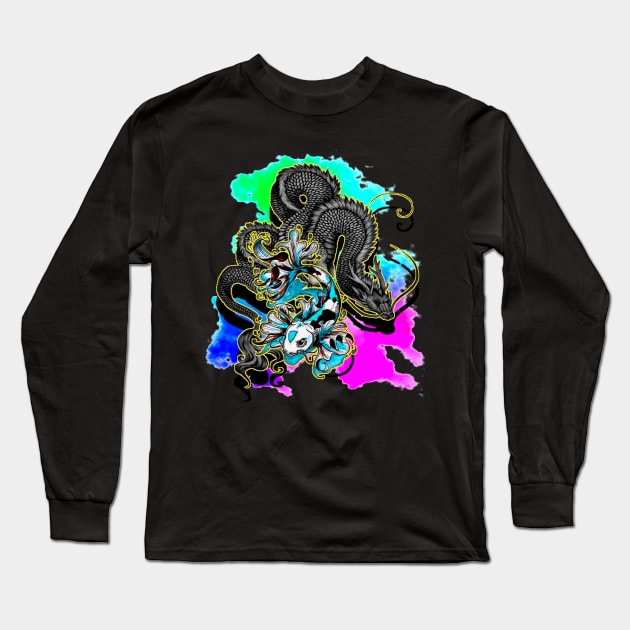 El pez y el dragon Long Sleeve T-Shirt by PixeL-gLosS